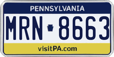 PA license plate MRN8663