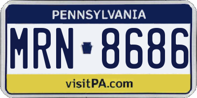 PA license plate MRN8686