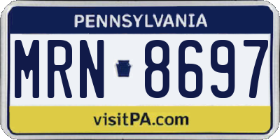 PA license plate MRN8697