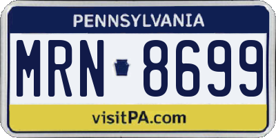 PA license plate MRN8699