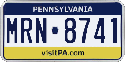 PA license plate MRN8741