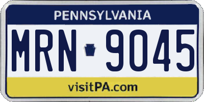 PA license plate MRN9045
