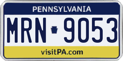 PA license plate MRN9053
