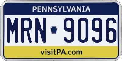 PA license plate MRN9096