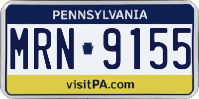 PA license plate MRN9155