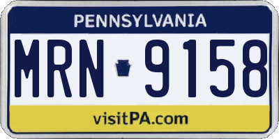 PA license plate MRN9158