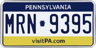 PA license plate MRN9395