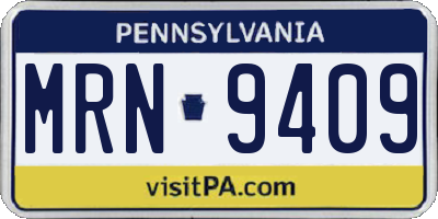 PA license plate MRN9409