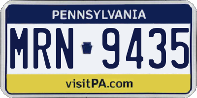 PA license plate MRN9435