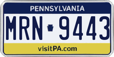 PA license plate MRN9443