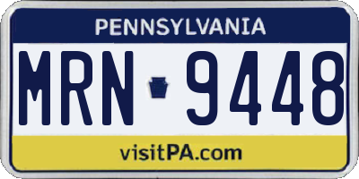 PA license plate MRN9448