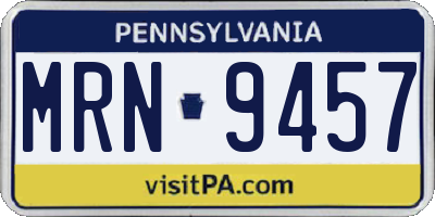 PA license plate MRN9457