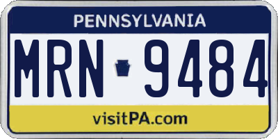 PA license plate MRN9484