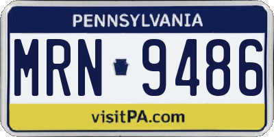 PA license plate MRN9486
