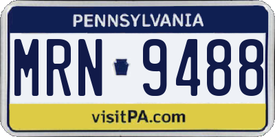 PA license plate MRN9488