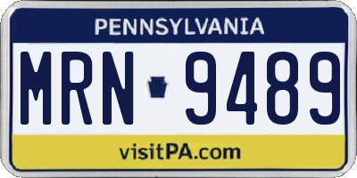 PA license plate MRN9489