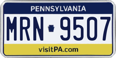 PA license plate MRN9507