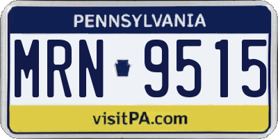 PA license plate MRN9515