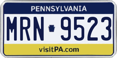 PA license plate MRN9523