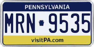 PA license plate MRN9535