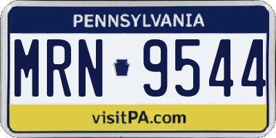 PA license plate MRN9544