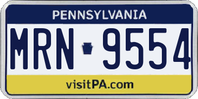 PA license plate MRN9554