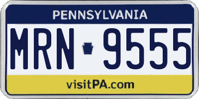 PA license plate MRN9555