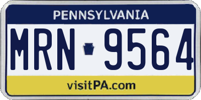 PA license plate MRN9564