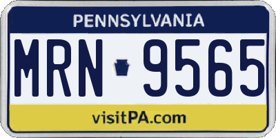 PA license plate MRN9565