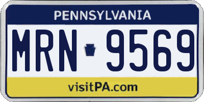 PA license plate MRN9569