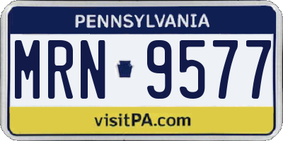 PA license plate MRN9577