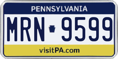 PA license plate MRN9599