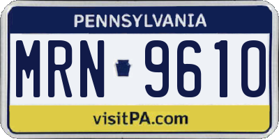 PA license plate MRN9610
