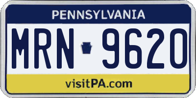 PA license plate MRN9620