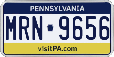 PA license plate MRN9656