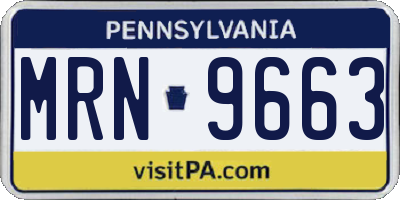 PA license plate MRN9663