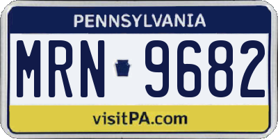PA license plate MRN9682