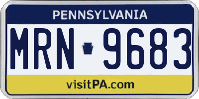 PA license plate MRN9683