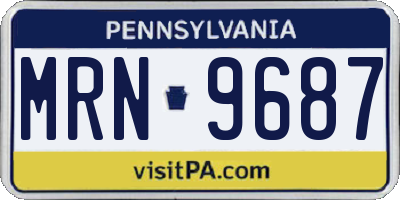 PA license plate MRN9687