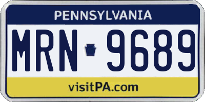 PA license plate MRN9689
