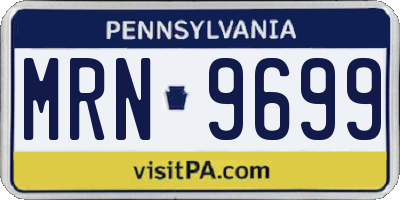 PA license plate MRN9699