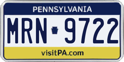 PA license plate MRN9722