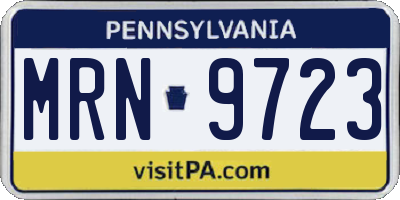 PA license plate MRN9723