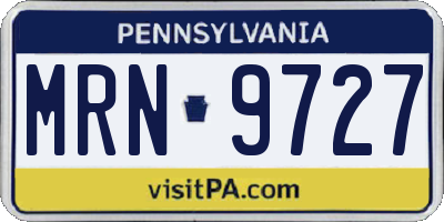 PA license plate MRN9727