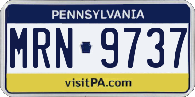PA license plate MRN9737