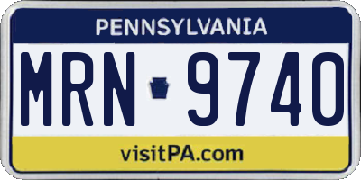 PA license plate MRN9740
