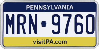 PA license plate MRN9760