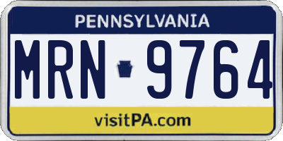 PA license plate MRN9764