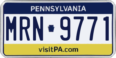 PA license plate MRN9771