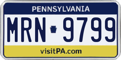 PA license plate MRN9799